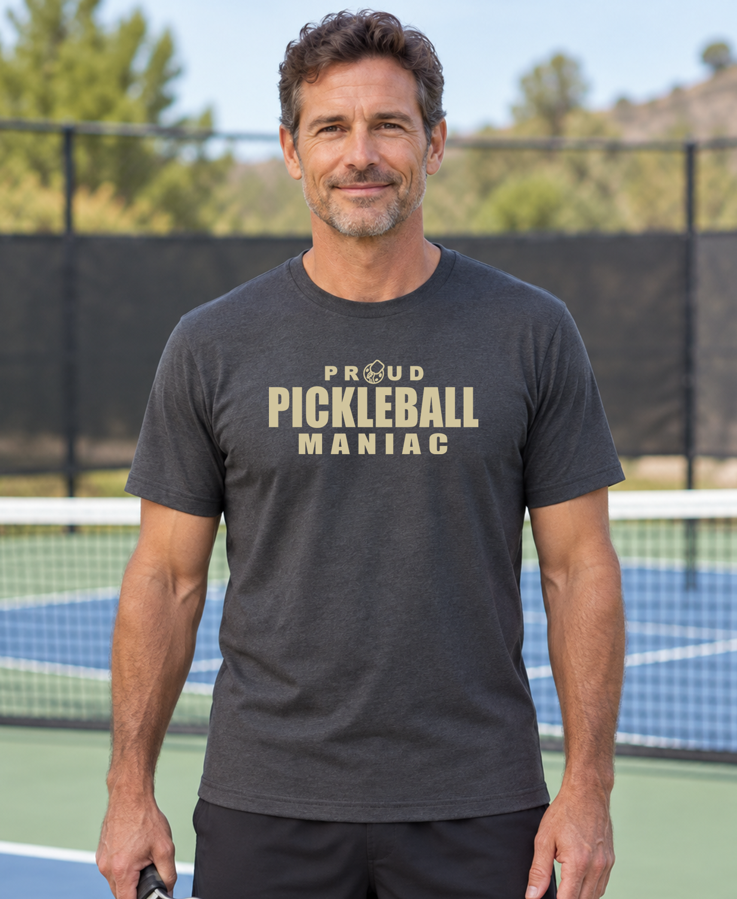 Proud Pickleball Maniac — original finished mockup