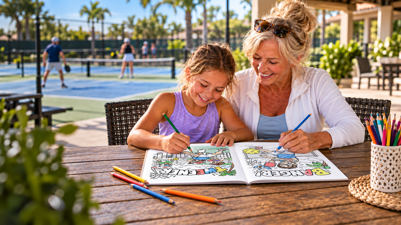 Pickleball coloring book