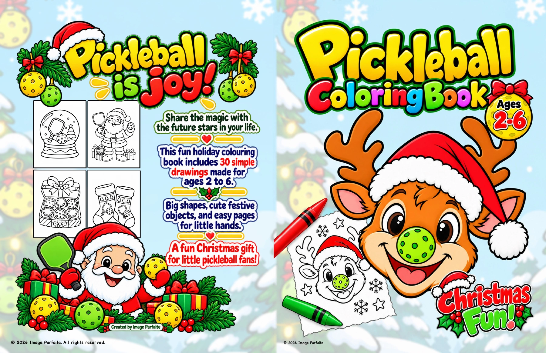 Couverture du livre Christmas Pickleball Fun!